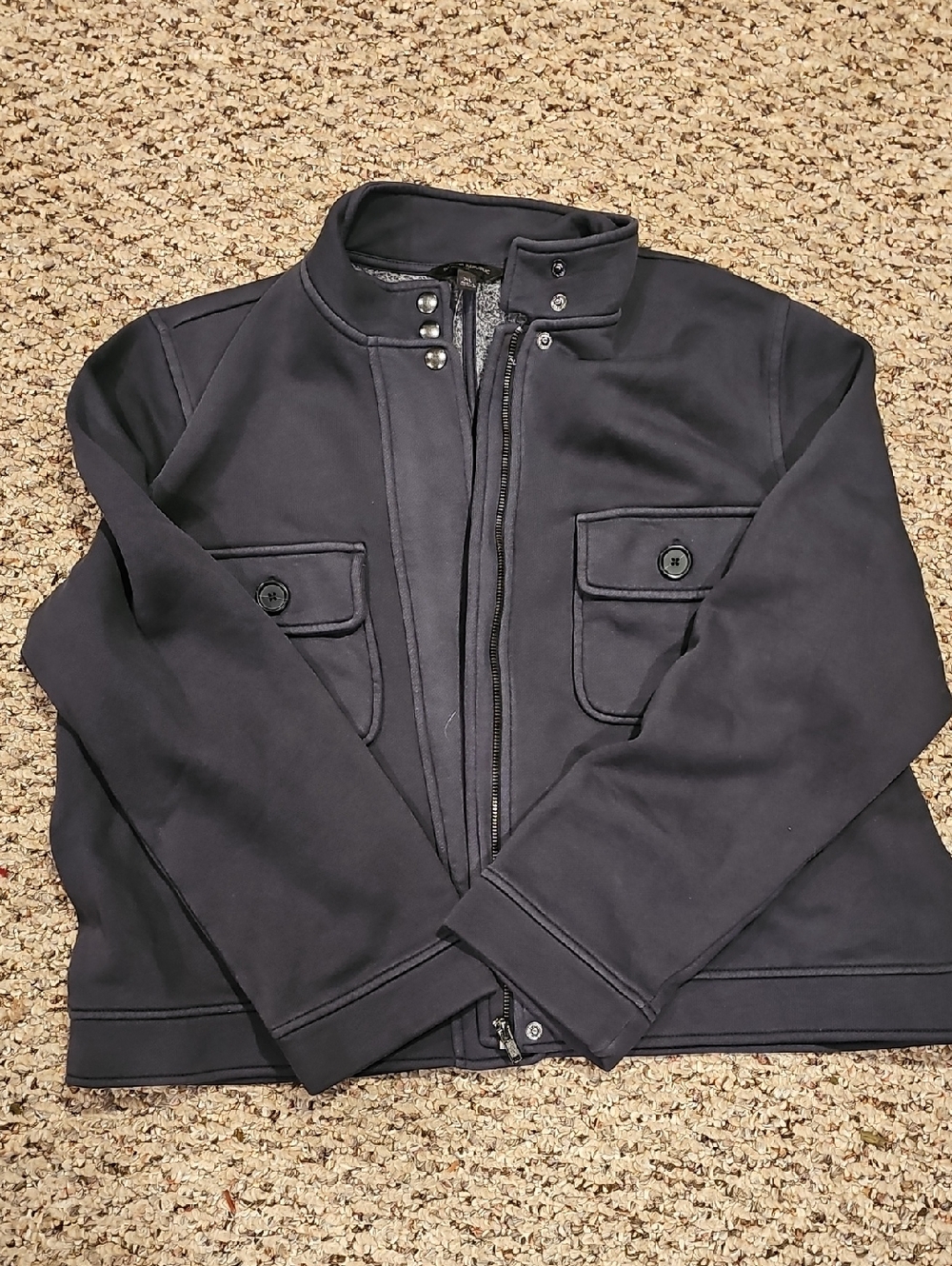 NEW Banana Republic Dark Navy Military Field Jacket.. Size XL.free Shippg - Picture 3 of 9